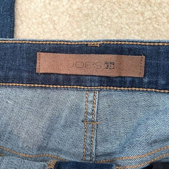 Joe's Hi Waisted Straight Leg Distressed Whiskering Faded Pocket Stretch Jeans - Picture 10 of 12